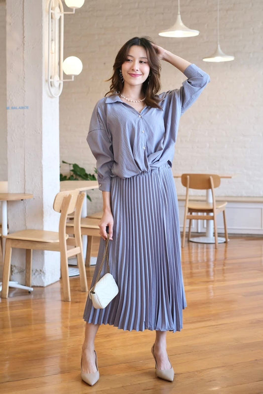 Pleated Dress Terno