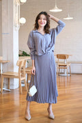 Pleated Dress Terno