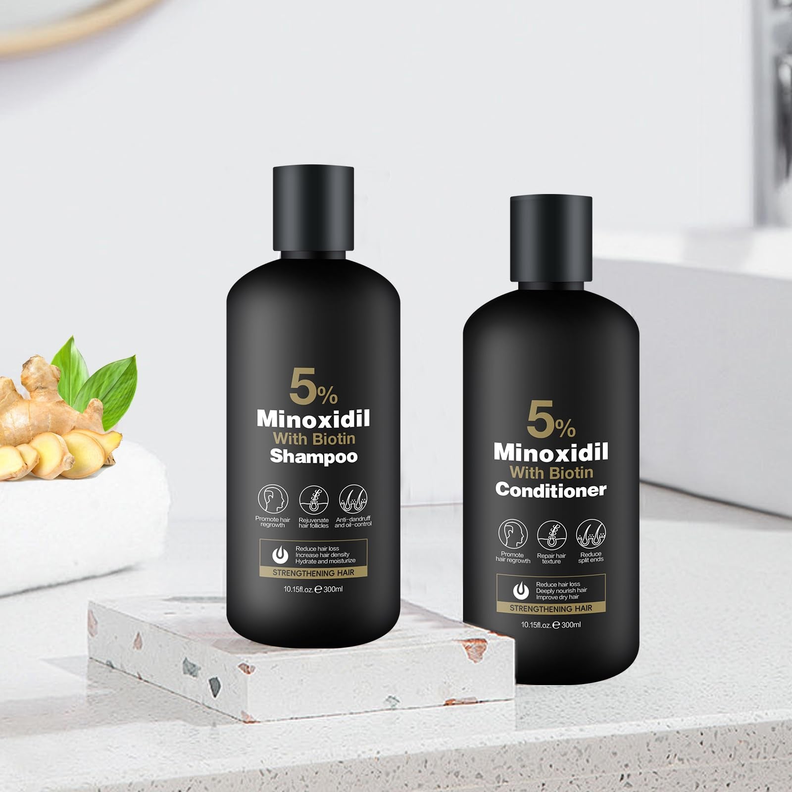 Kormesic 5% Minoxidil with Biotin Shampoo and Conditioner 300ml