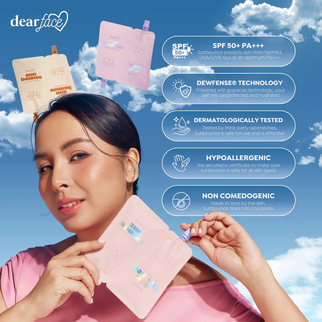 Dear Face Sunbounce Daily Defense Sunscreen SPF 50+ PA+++ Twin Pack (2 x 30ml)