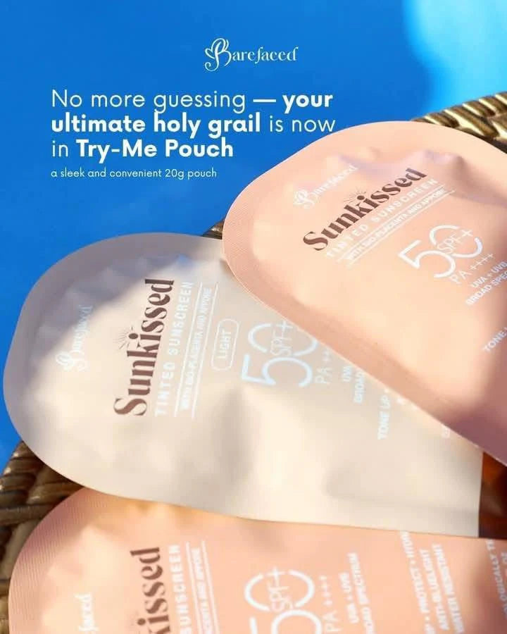 Barefaced sunkissed tinted sunscreen light 30g sachet