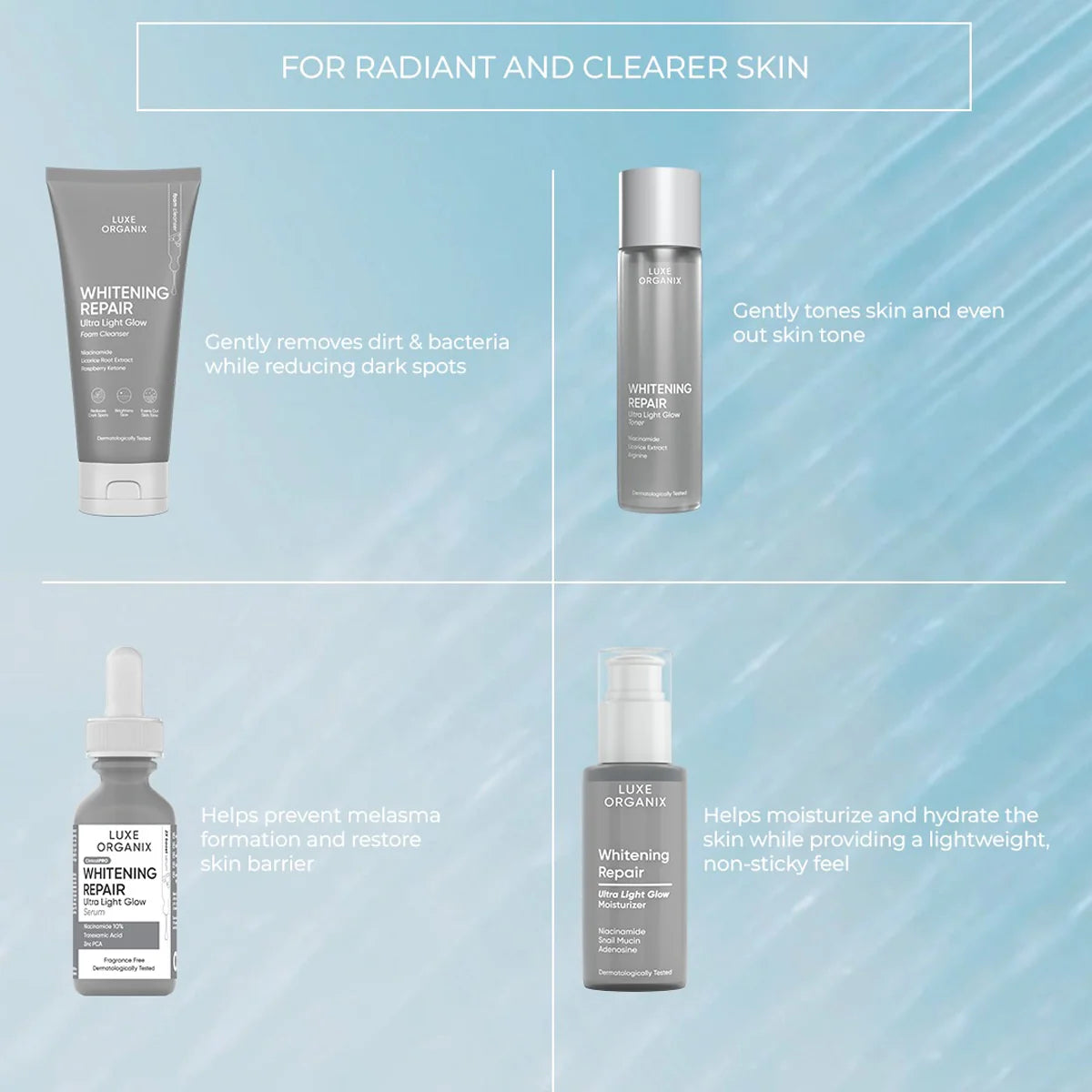 Luxe Organix Whitening Repair Ultra Light Glow Bundle