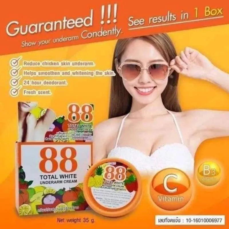 88 Total White Underarm Cream – Serene Beauty Essence 88 Total White Underarm Cream – Serene Beauty Essence