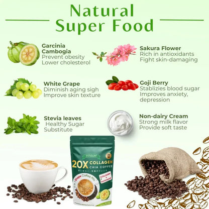 Fitgum Collagen Chia Coffee Mix