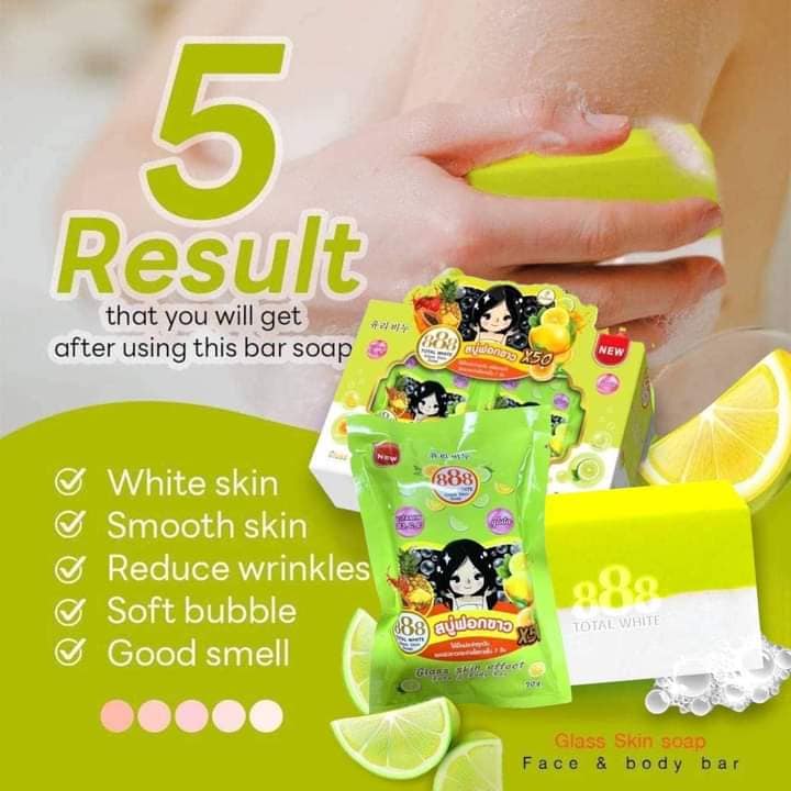 888 Total White Glass Skin Soap