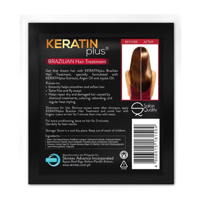 KERATIN PLUS
Brazilian Hair Treatment 20G 12S