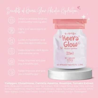 Heera Glow Absolue Hydration 20 In 1 Capsules -30 Capsules