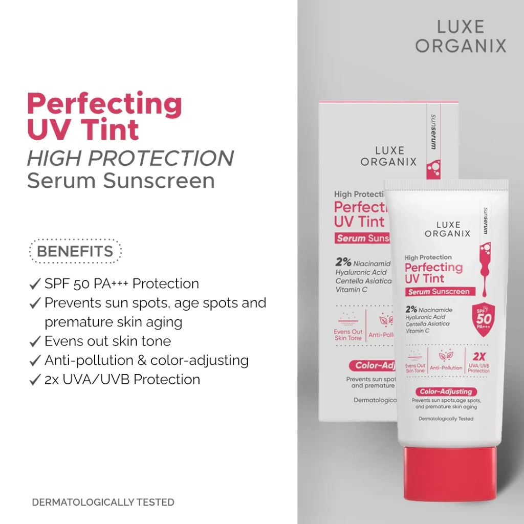 Luxe Organix High Protection Perfecting UV Tint Serum Sunscreen