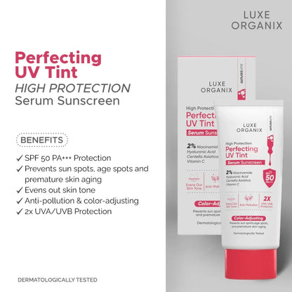 Luxe Organix High Protection Perfecting UV Tint Serum Sunscreen