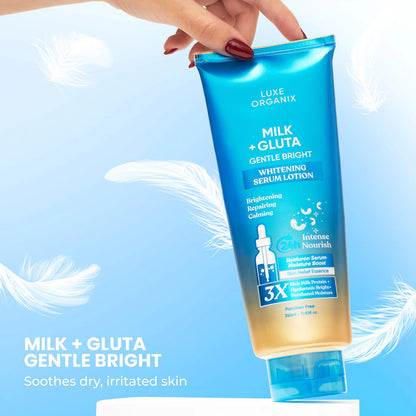 Luxe Organix Milk + Gluta Whitening Serum Lotion 350ml
