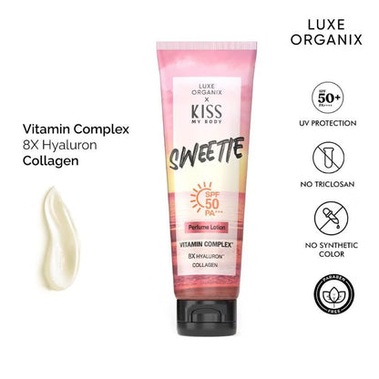 Luxe Organix X Kiss My Body Sweetie Perfume Lotion SPF 50 PA+++ – 200g