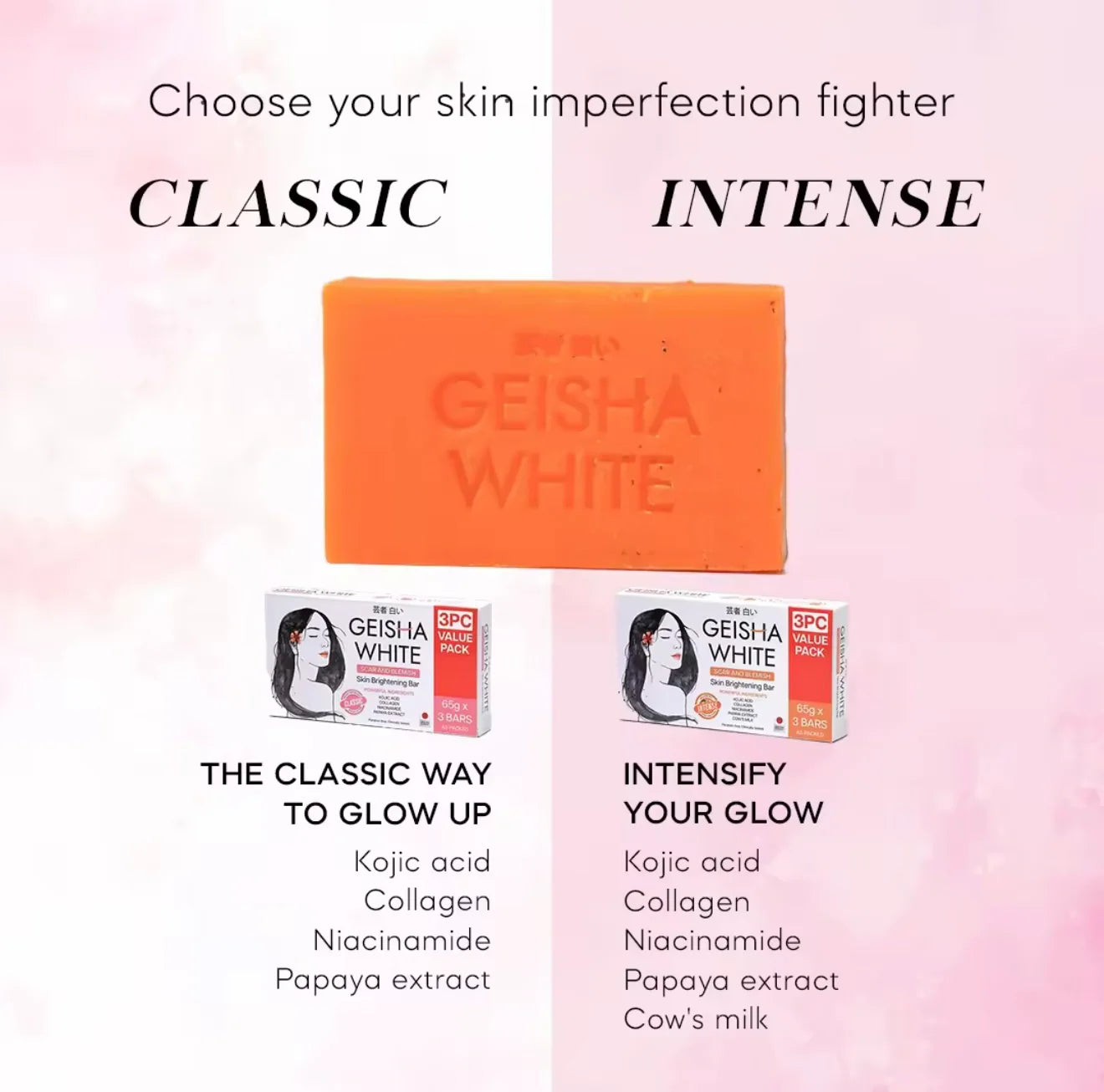 Geisha White Classic Bar 65g x 3