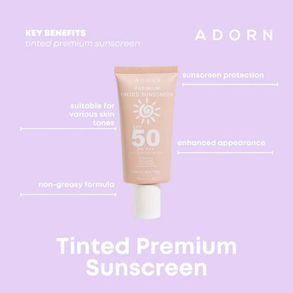 Adorn Premium Tinted Sunscreen SPF 50 PA+++