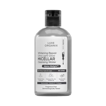 Luxe Organix Whitening Repair Ultra Light Glow Micellar Cleansing Beauty Water 300mL