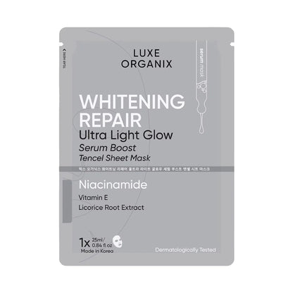Luxe Organix Whitening Repair Serum Boost Sheet Mask