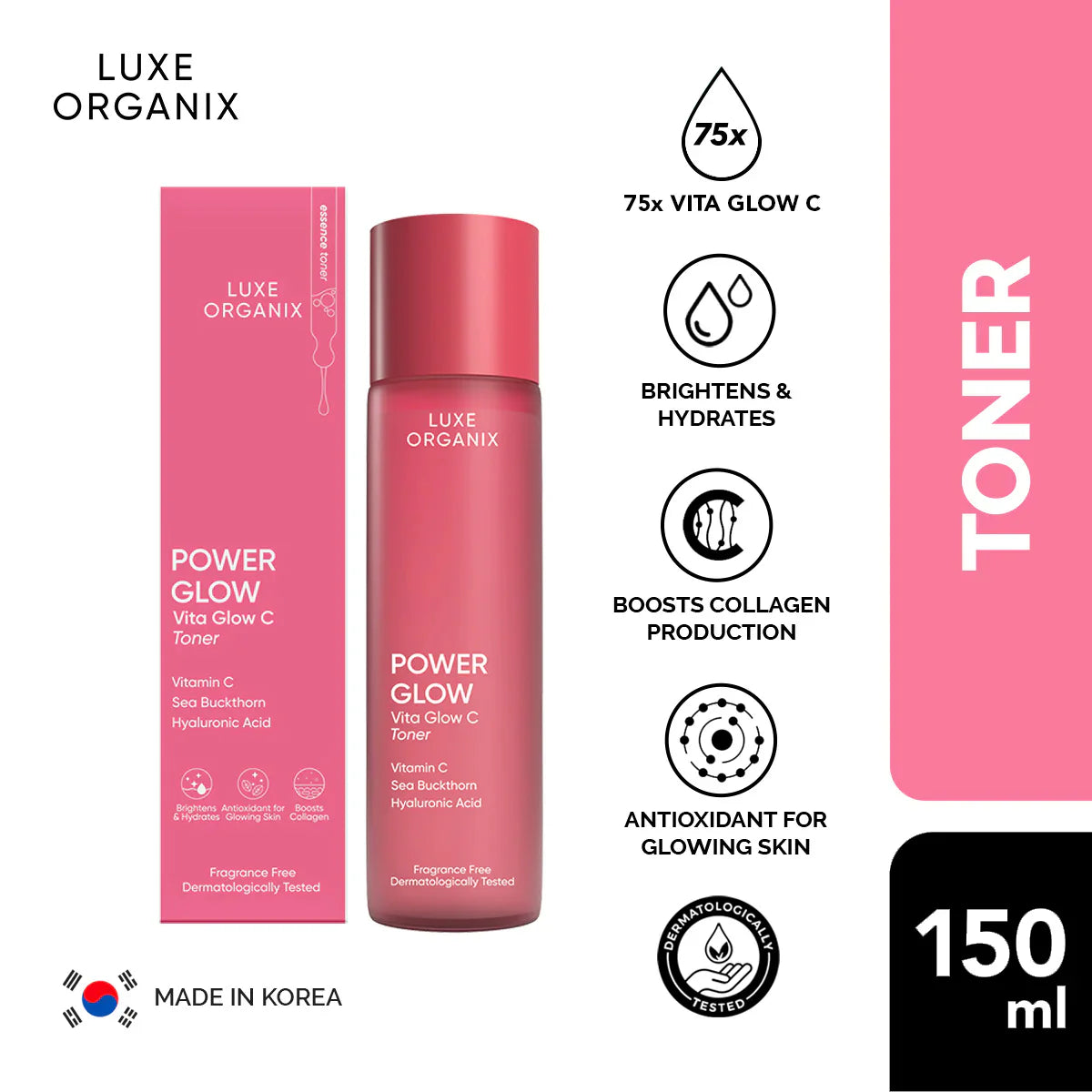 Luxe Organix Power Glow Vita Glow C Toner