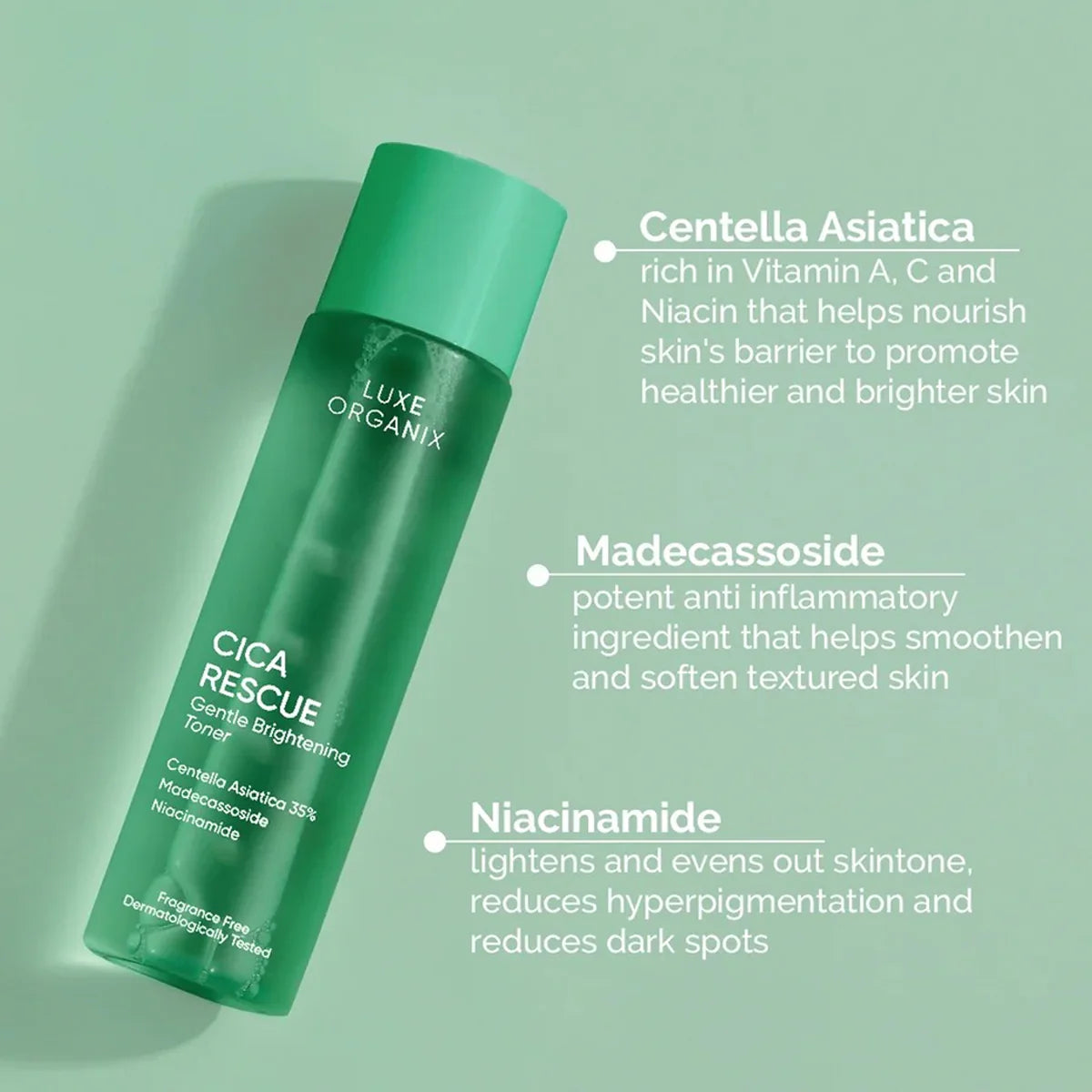 Luxe Organix Cica Rescue Gentle Brightening Toner