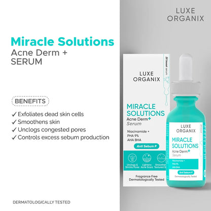 Luxe Organix Miracle Solutions Acne Derm+ Bundle