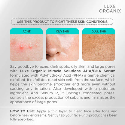 Luxe Organix Miracle Solutions Acne Derm+ Serum