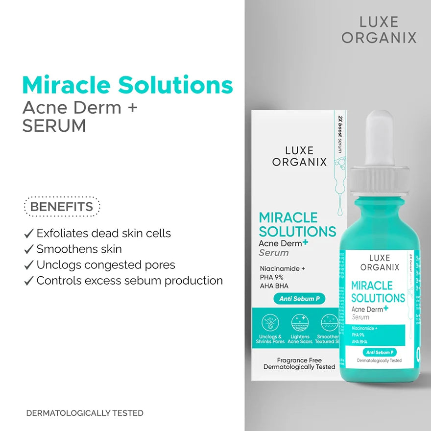 Luxe Organix Miracle Solutions Acne Derm+ Serum