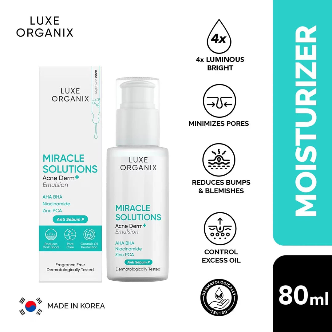 Luxe Organix Miracle Solutions AHA/BHA Acne Derm+ Emulsion