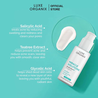 Luxe Organix Miracle Solutions AHA/BHA Acne Derm+ Emulsion