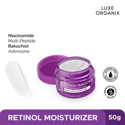 Luxe Organix Retinol + Bakuchiol Overnight Radiant Glow Botox Lifting Moisturizer