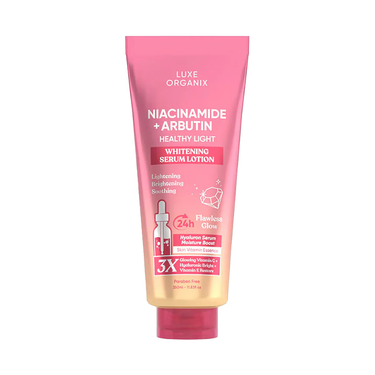 Luxe Organix Niacinamide + Alpha Arbutin Whitening Serum Lotion 350ml