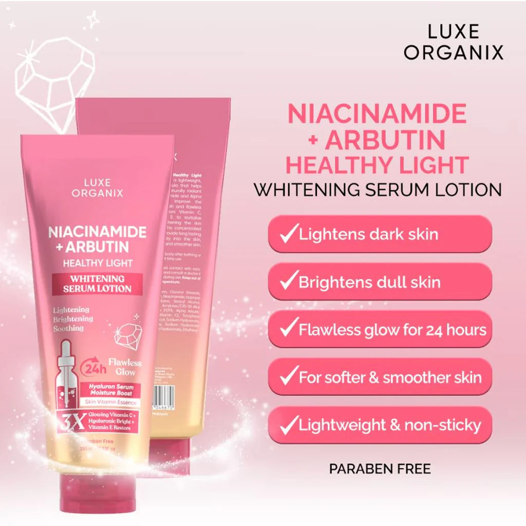 Luxe Organix Niacinamide + Alpha Arbutin Whitening Serum Lotion 350ml