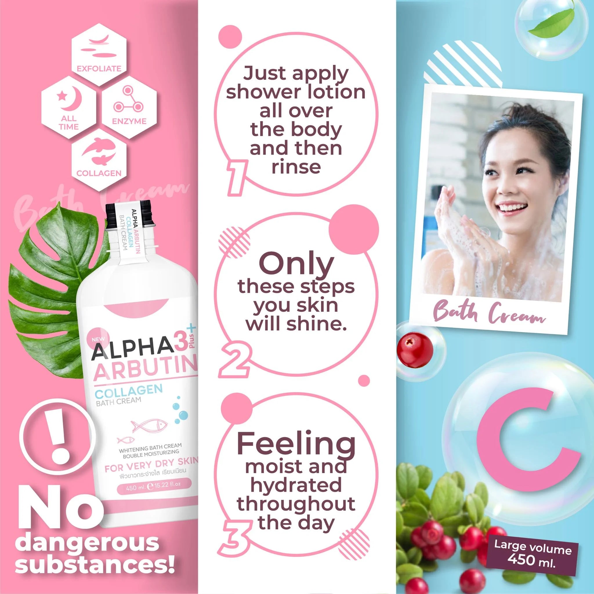 Precious Skin Alpha Arbutin Collagen Bath Cream