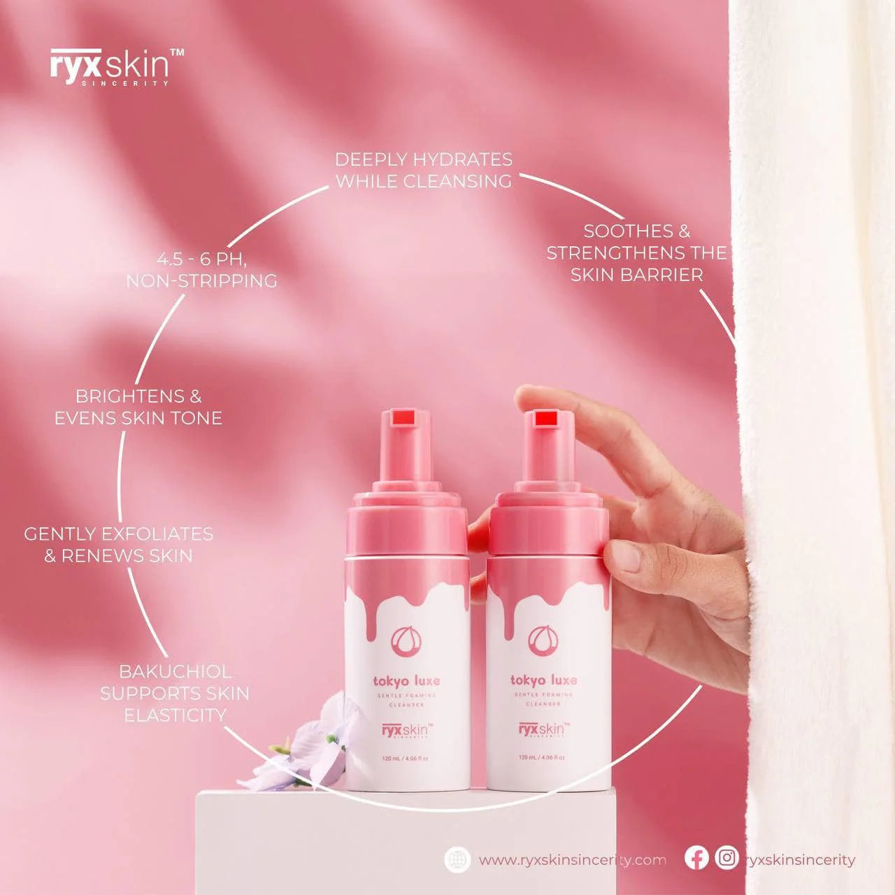 Ryx Skin Tokyo Luxe Gentle Foaming Cleanser 120ml