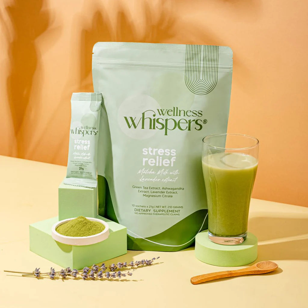 Wellness Whispers Stress Relief Matcha Milk with Lavender Extract