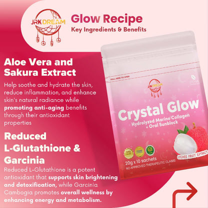 Crystal Glow Lychee - Collagen Drink 10 sachets