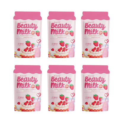 Dear Face Beauty Milk Strawberry Glutathione Drink (Bundle of 6)