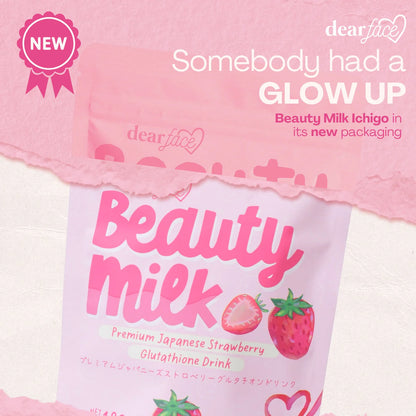 Dear Face Beauty Milk Strawberry Glutathione Drink (Bundle of 6)