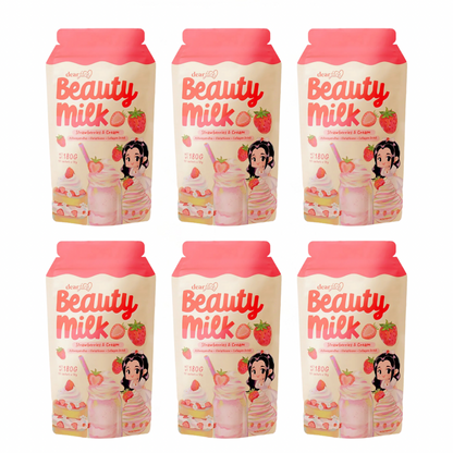 Dear Face Beauty Milk Strawberries & Cream (Bundle of 6)