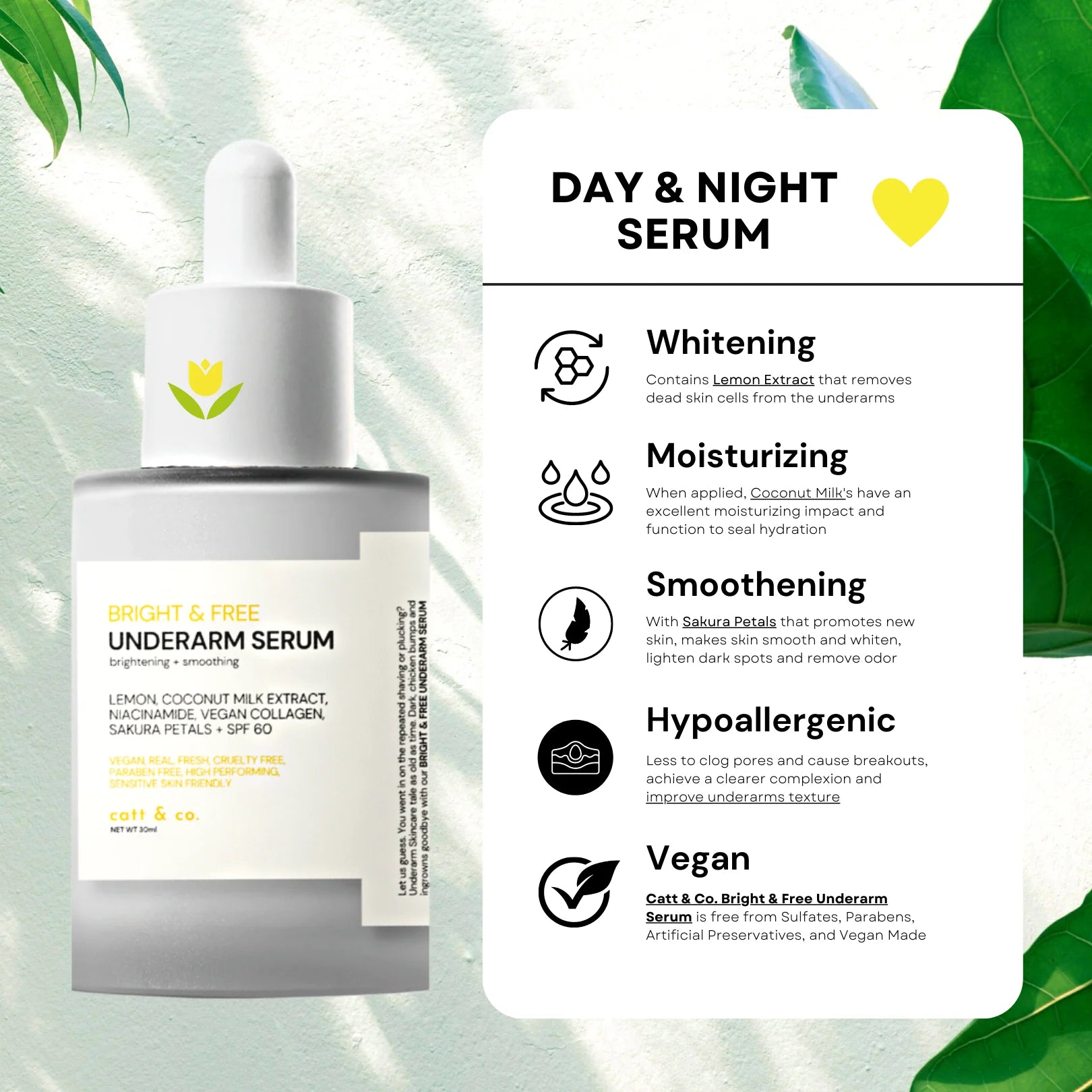 Catt & Co. Bright & Free Underarm Serum