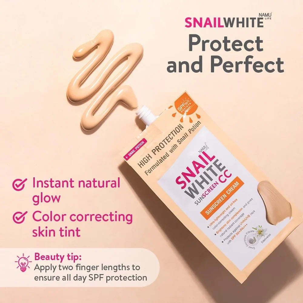 SNAILWHITE
CC SUNSCREEN SPF 50+ PA+++ 6ml
