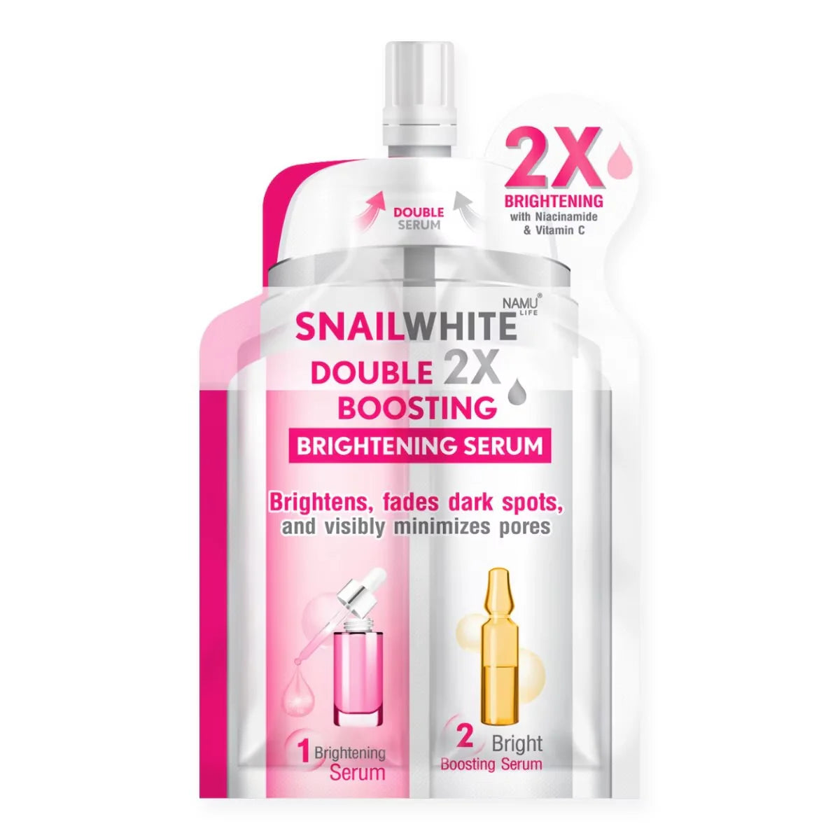 SNAILWHITE Double Boosting Brightening and Antiaging Serum Bundle