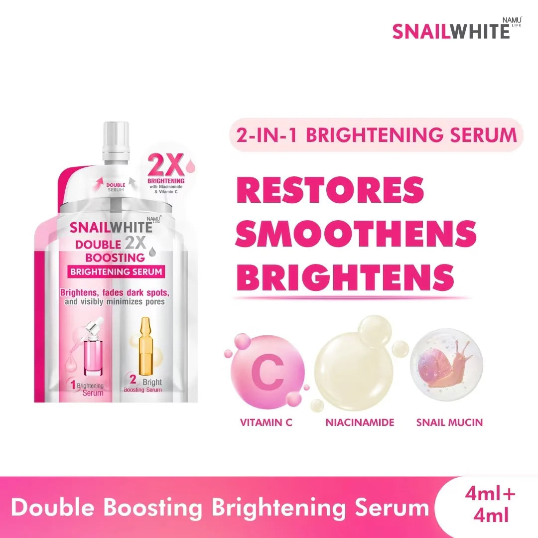 SNAILWHITE Double Boosting Brightening and Antiaging Serum Bundle