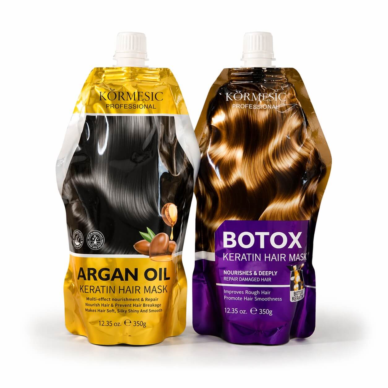 Kormesic Botox + Argan Oil Keratin Hair Mask 350ml BUNDLE