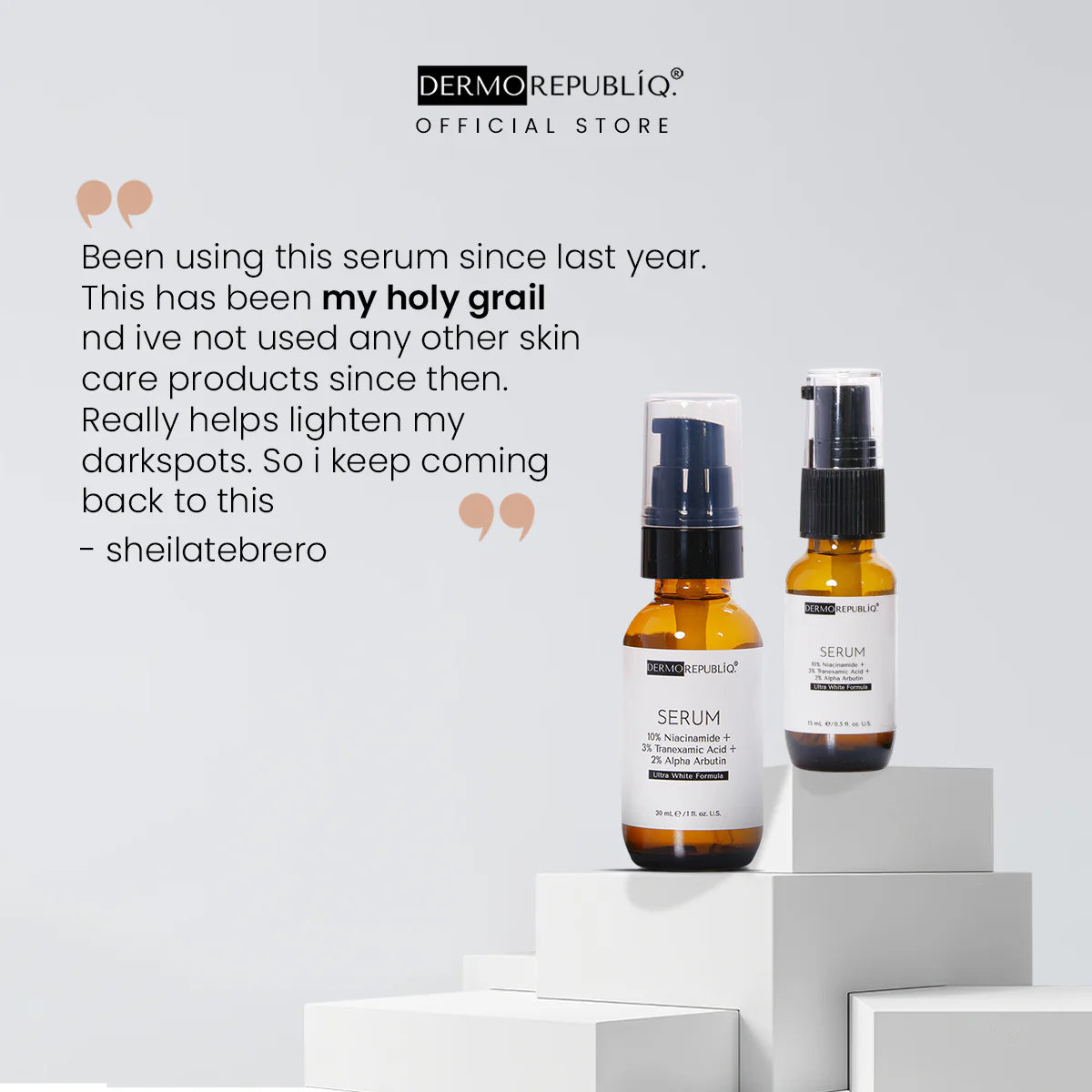 Dermorepubliq 10% niacinamide + 3% tranexamic acid + 2% alpha arbutin ultra white serum