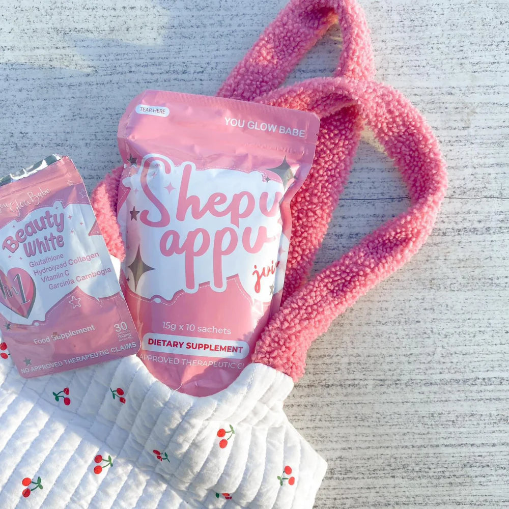 shepu appu glutathione You Glow Babe SHAPE UP Juice Powder Mix, & Beauty white 4in1 (BUNDLE) You Glow Babe Shepu Appu