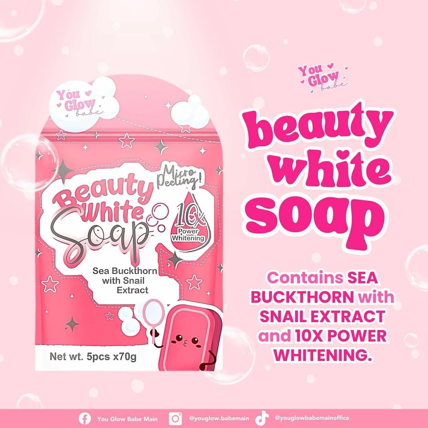 You Glow Babe Beauty White Soap 5x70g